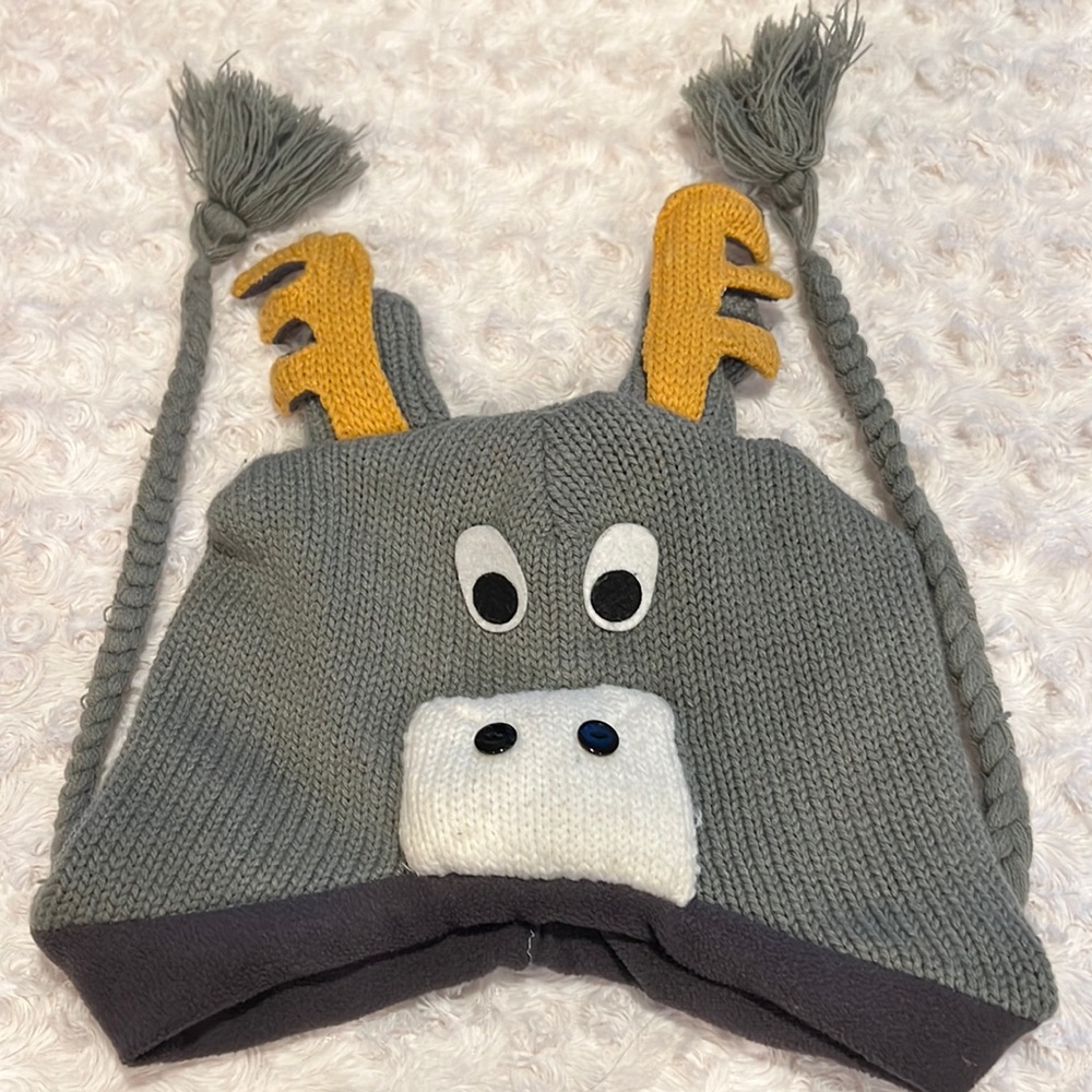 Moose Knitted Winter Beanie